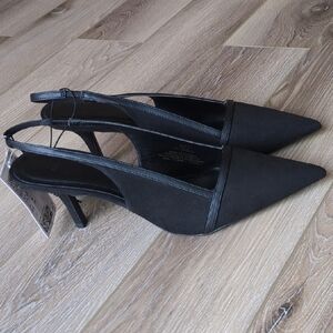 Elegant Black Women's Slingback Heels